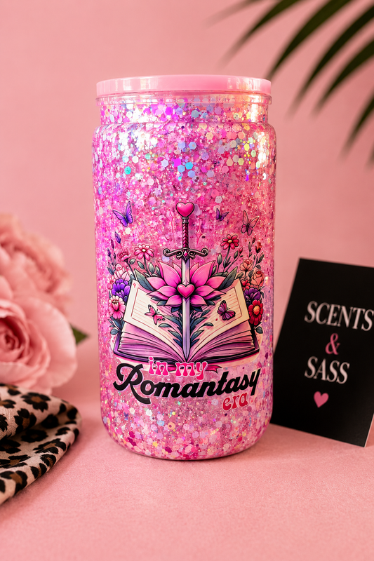 In my romantasy era - 10oz snowglobe tumbler