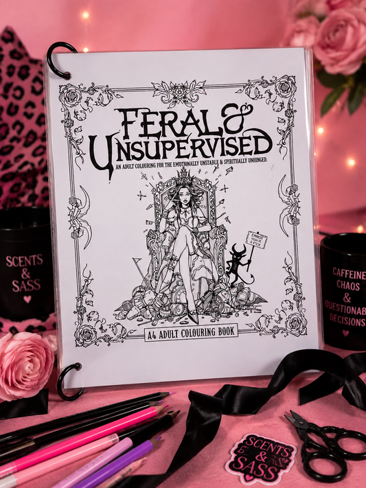 Feral & Unsupervised - A4 Adult Colouring Book