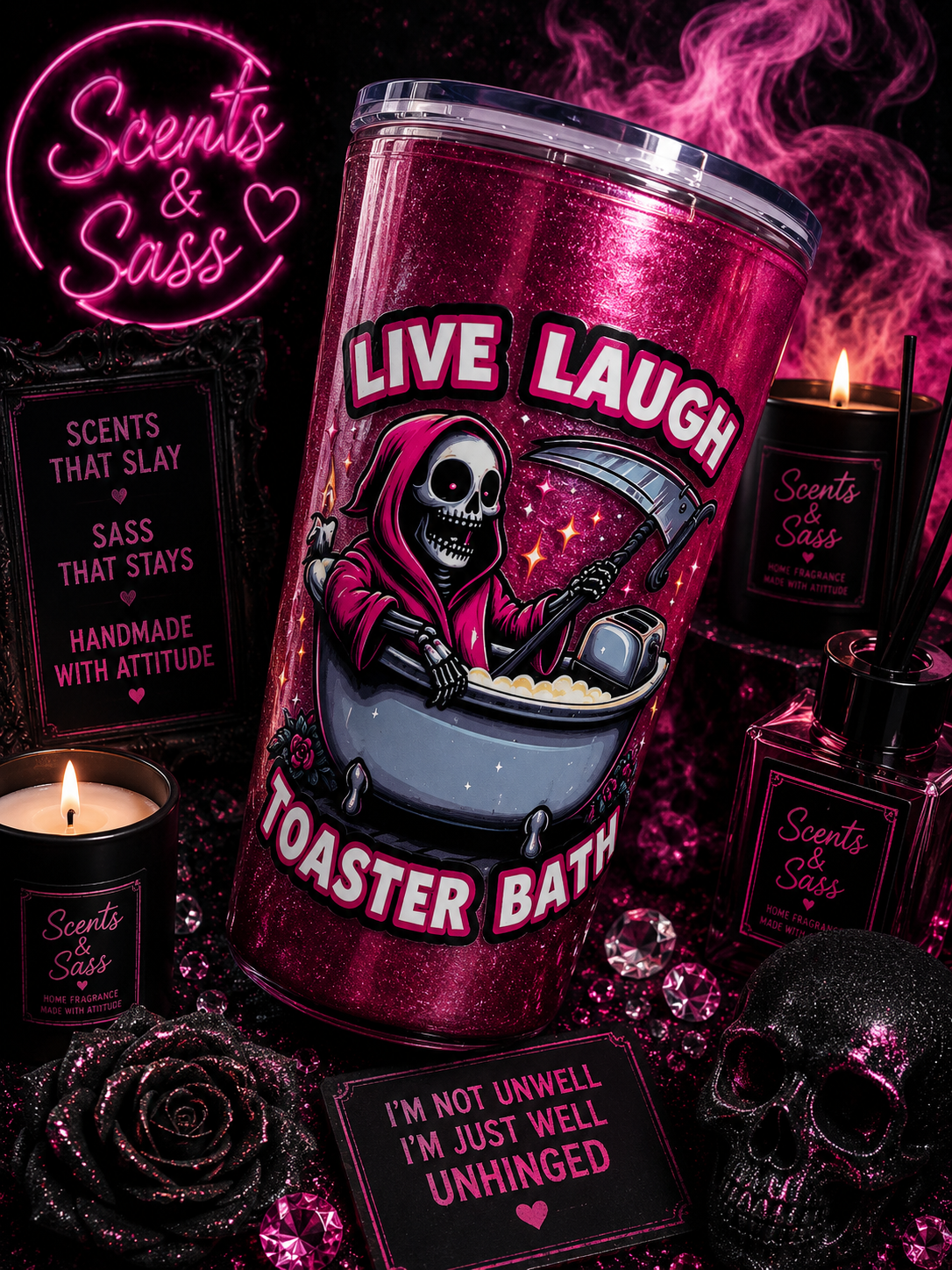 "Live, Laugh, Toaster Bath " Tumbler